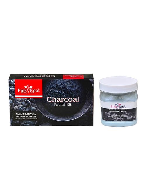 pink root charcoal facial kit  with charcoal cream - 15986129 - Very Small Image - 1
