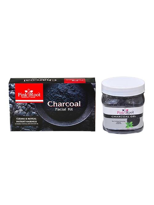 pink root charcoal facial kit  with charcoal gel - 15986130 - Very Small Image - 1