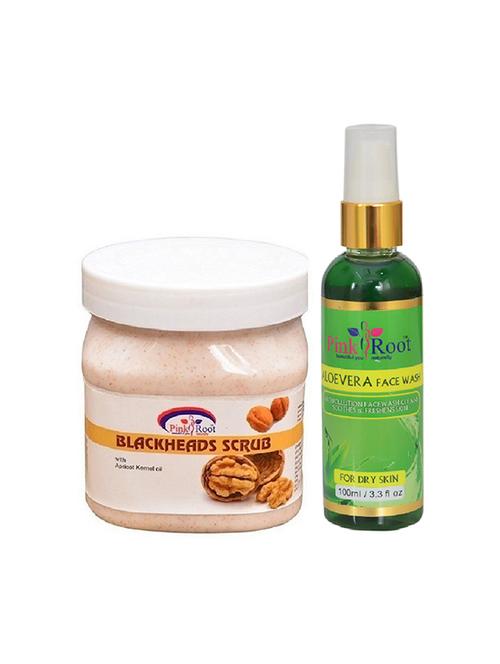 pink root blackheads scrub  with aloevera face wash - 15986200 - Very Small Image - 1