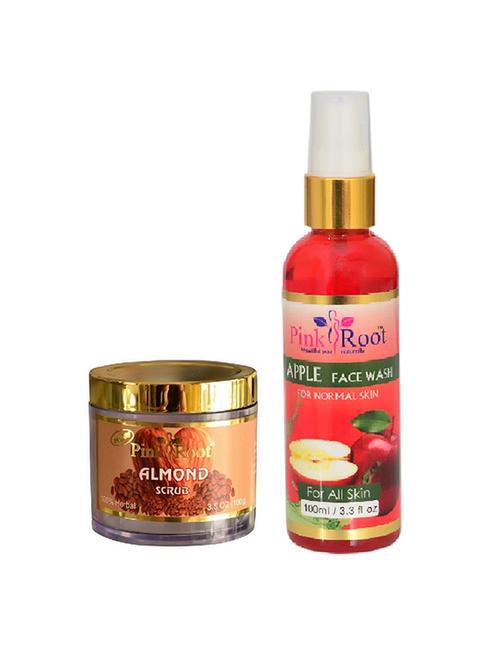 pink root almond scrub with apple face wash - 15986643 - Very Small Image - 1