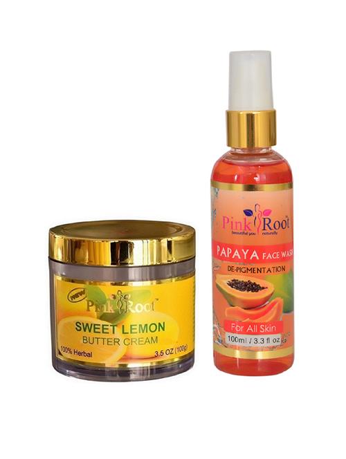 pink root sweet lemon cream  with papaya face wash - 15986805 - Very Small Image - 1