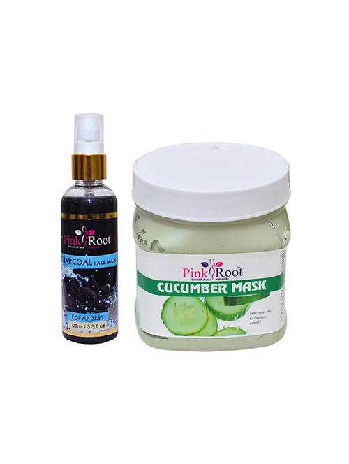 pink root charcoal face wash  with cucumber mask - 15986985 - Very Small Image - 1