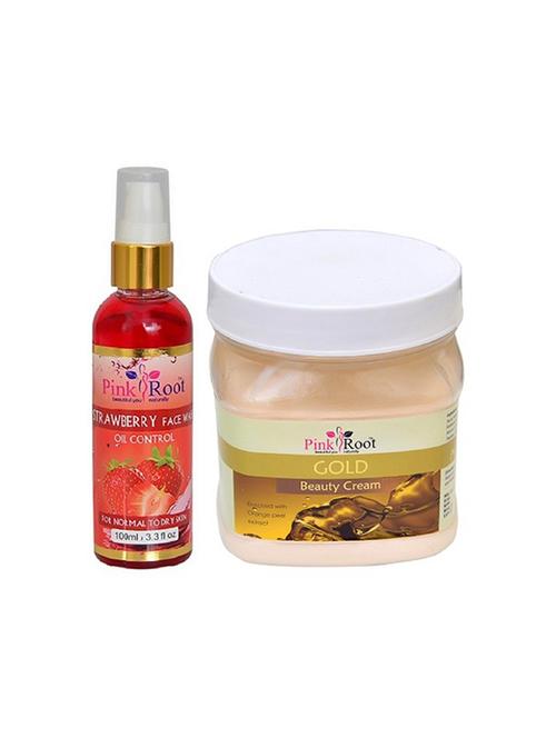 pink root strawberry face wash  with gold cream - 15987405 - Very Small Image - 1