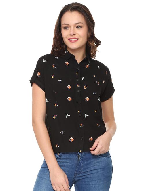turn up sleeved floral shirt - 15988137 - Very Small Image - 1