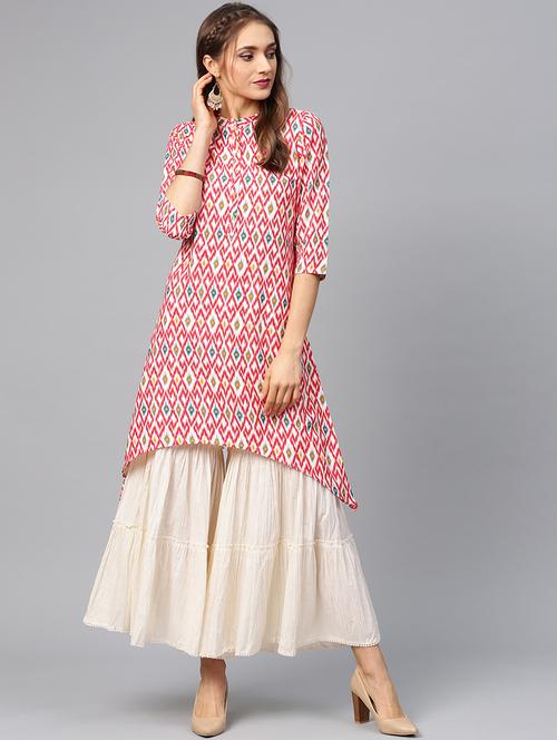 ikat asymmetric kurta - 15989401 - Very Small Image - 1