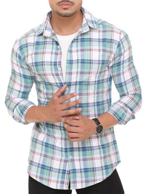 multicolor checkered casual shirt - 15989701 - Very Small Image - 1