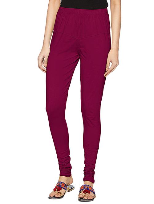 purple cotton churidar churidars & leggings - 15997225 - Very Small Image - 1