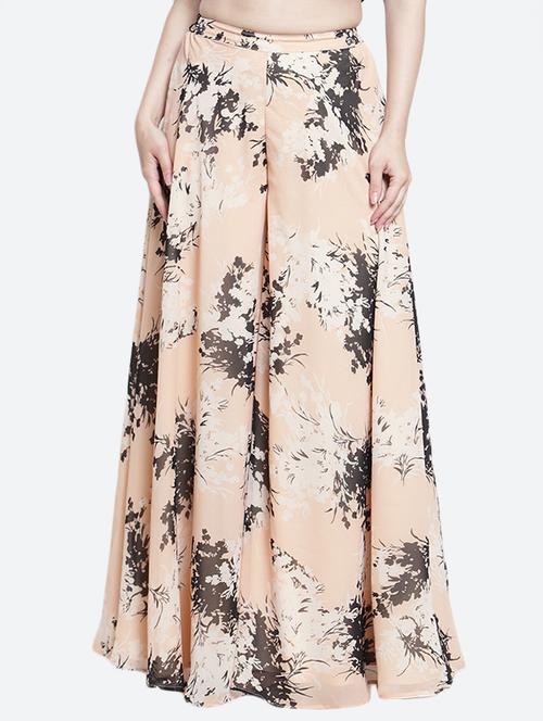 high rise floral flared palazzo - 15999032 - Very Small Image - 1