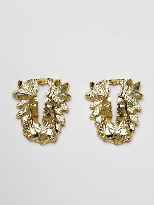 gold metal drop earring - 15999851 - Very Small Image - 1