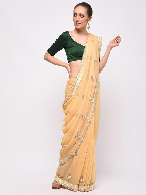 embellished handloom saree with blouse - 16000622 - Very Small Image - 1