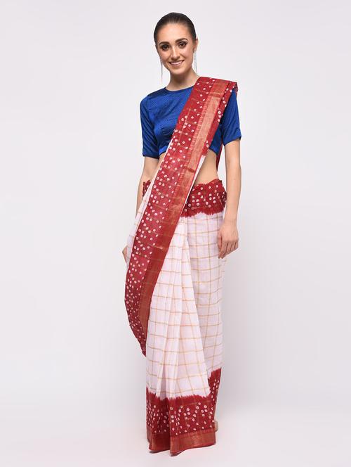 bandej printed saree with blouse - 16000675 - Very Small Image - 1