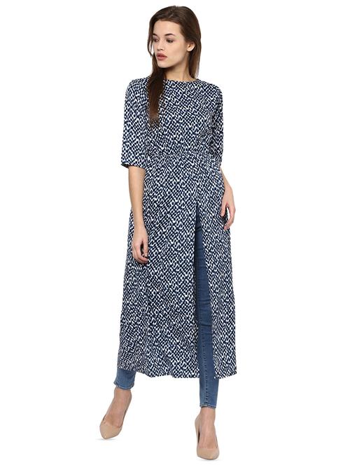 women's front slit kurta - 16001703 - Very Small Image - 1