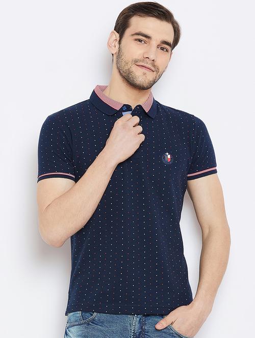 navy blue polka dotted tshirt - 16002030 - Very Small Image - 1