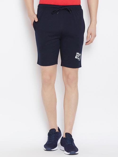 navy blue cotton shorts - 16002051 - Very Small Image - 1