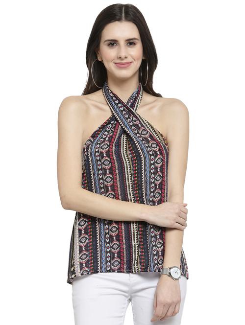 halter neck aztec top - 16002403 - Very Small Image - 1