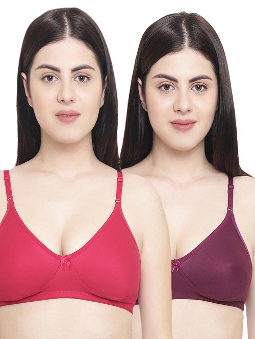set of 2 bow patch bras - 16004181 - Very Small Image - 1