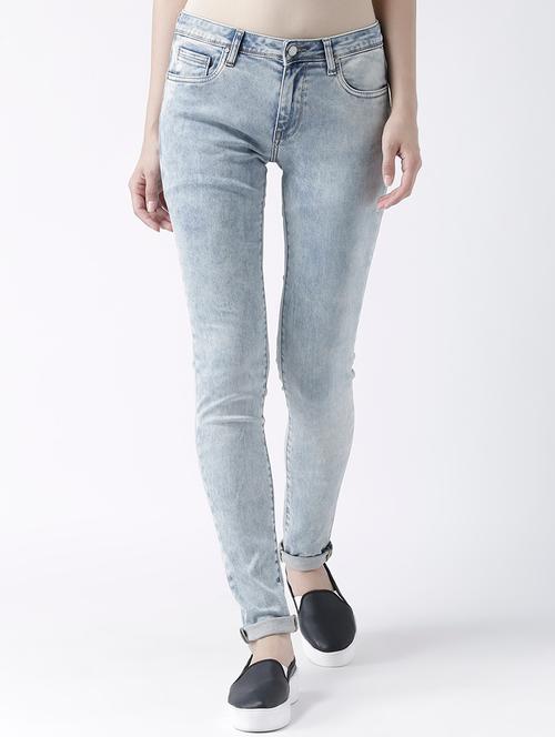 acid washed turn up hem jeans - 16005544 - Very Small Image - 1