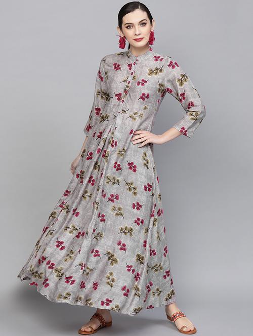 a-line printed kurta - 16006071 - Very Small Image - 1