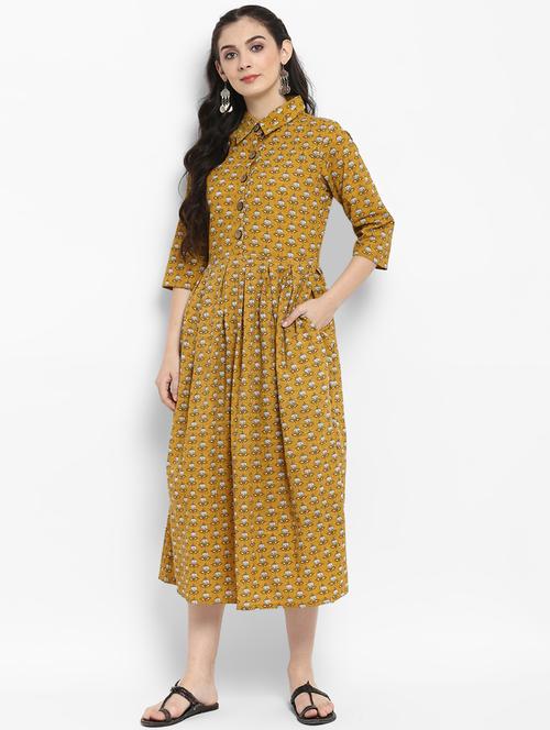 anarkali printed dress - 16007469 - Very Small Image - 1