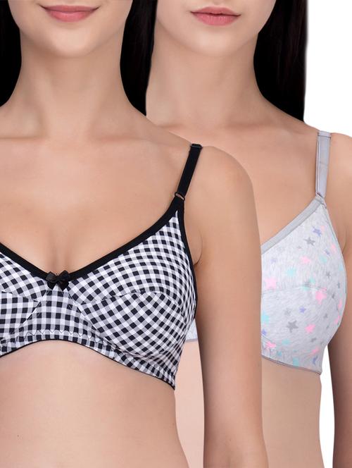 set of 2 bow patch bras - 16007540 - Very Small Image - 1