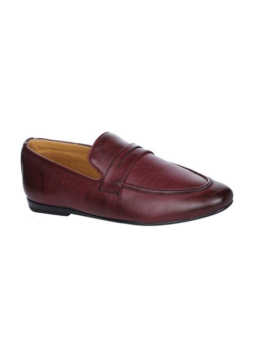 red leather formal slip ons - 16007863 - Very Small Image - 1
