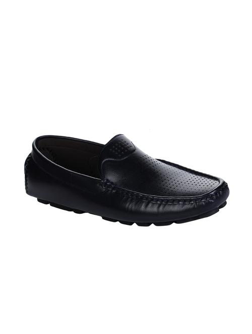 navy leather slip on loafers - 16007875 - Very Small Image - 1
