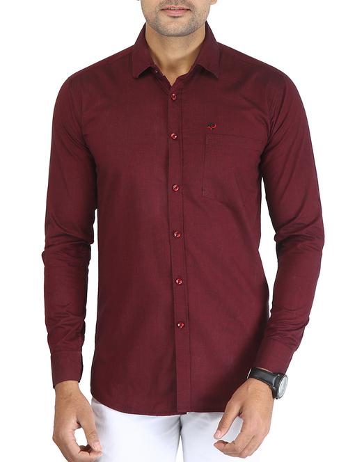 red cotton casual shirt - 16008497 - Very Small Image - 1