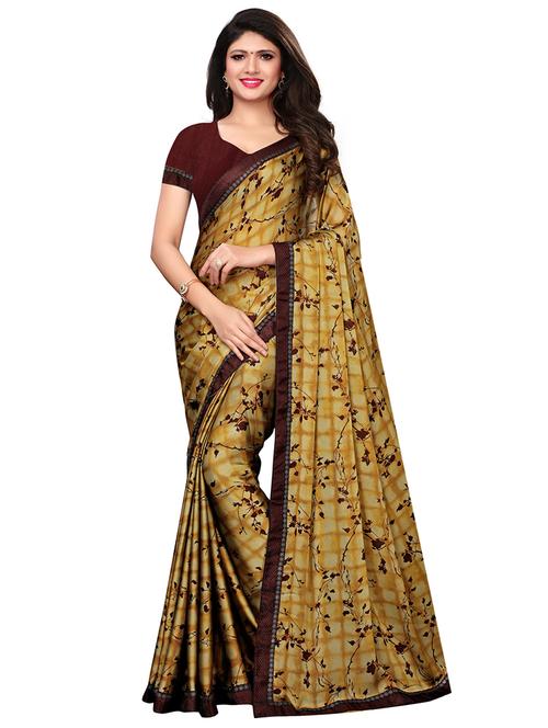 digital floral printed saree with blouse - 16009609 - Very Small Image - 1