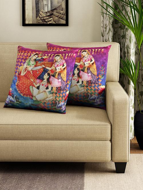 set of 2 16" x 16" square cushion covers - 16010604 - Very Small Image - 1