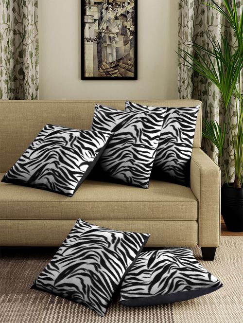 set of 5 velvet cushion covers 16" x 16" - 16010735 - Very Small Image - 1