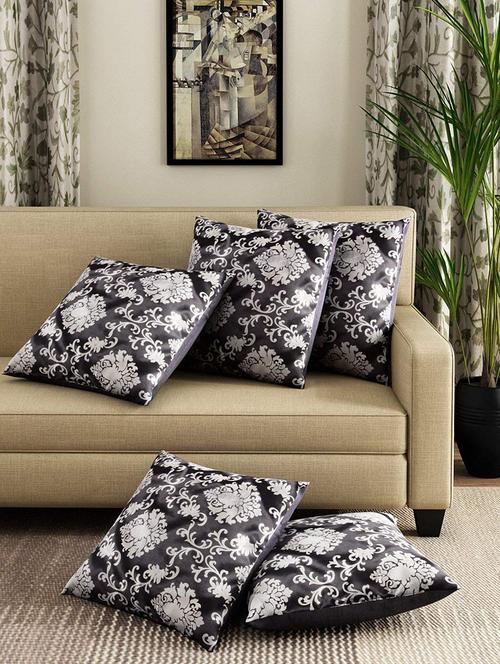 velvet plain cushion cover 16" x 16" set of 5 - 16010765 - Very Small Image - 1