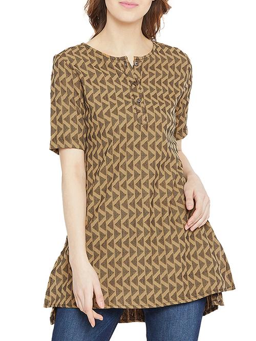 button detail a-line tunic  - 16011977 - Very Small Image - 1