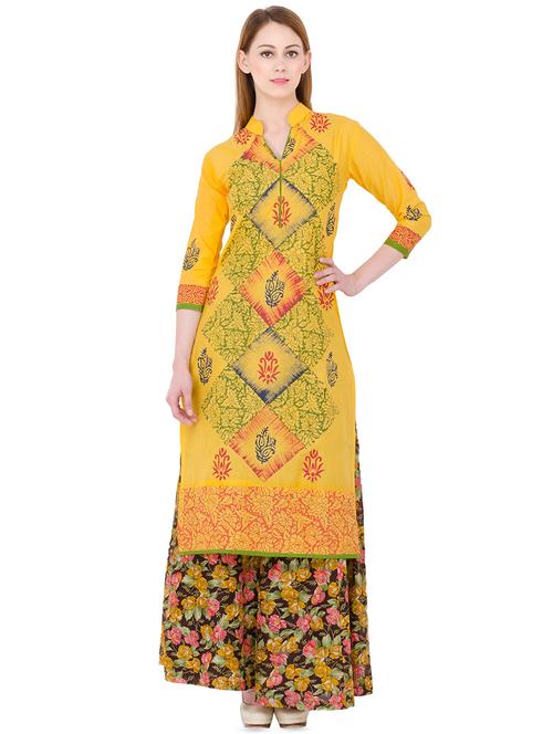 printed straight kurta - 16013019 - Very Small Image - 1