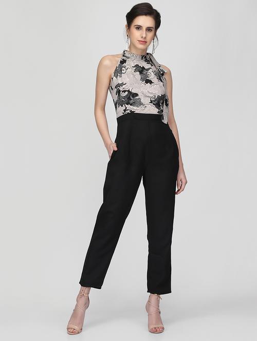 tie knot frill detail full leg jumpsuit - 16013118 - Very Small Image - 1