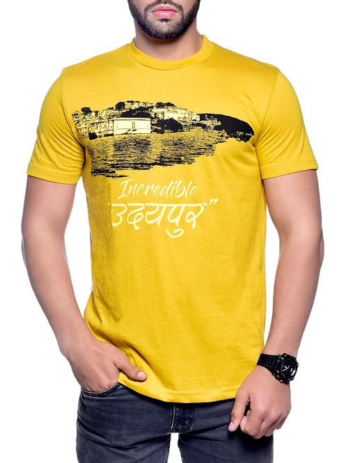 yellow printed tshirt - 16013410 - Very Small Image - 1