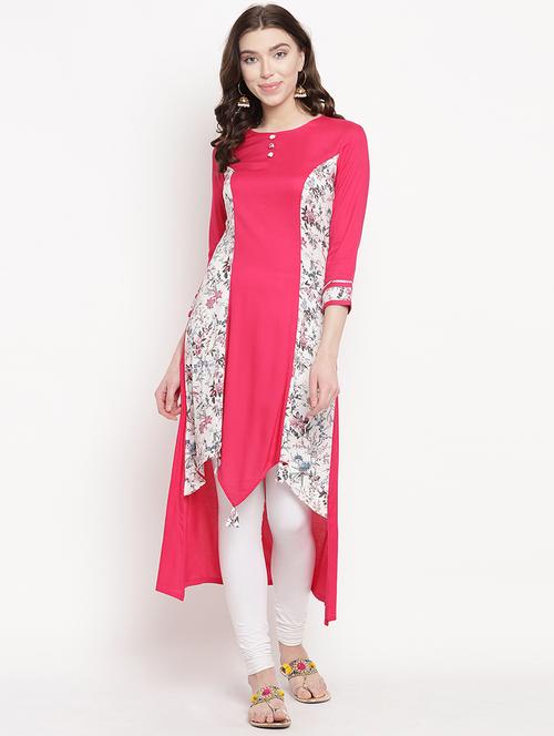 printed asymmetric kurta - 16016550 - Very Small Image - 1