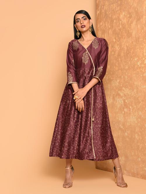 block print angrakha ethnic dress - 16017713 - Very Small Image - 1