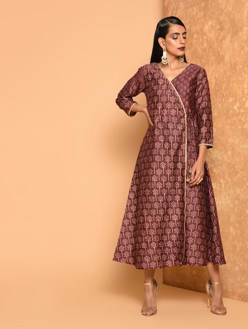 block print angrakha ethnic dress - 16017714 - Very Small Image - 1