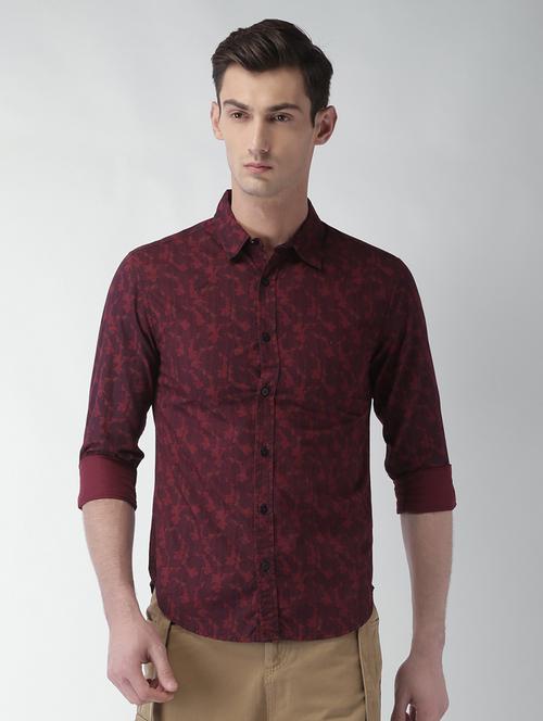 red printed casual shirt - 16021673 - Very Small Image - 1