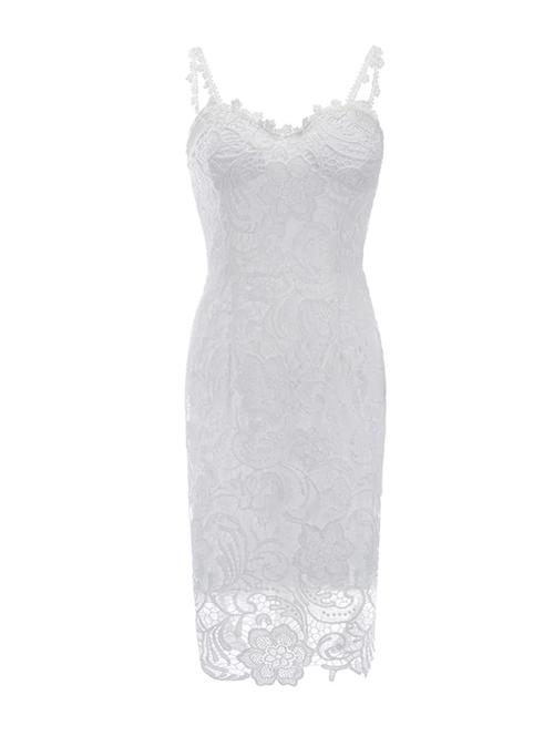 floral laced sheath dress - 16022040 - Very Small Image - 1