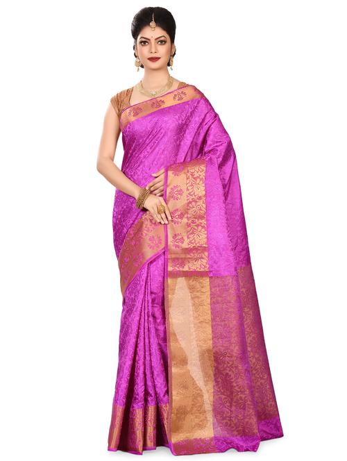 floral zari motif kanjivaram saree - 16024275 - Very Small Image - 1