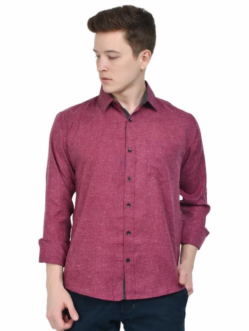 pink solid casual shirt - 16024366 - Very Small Image - 1