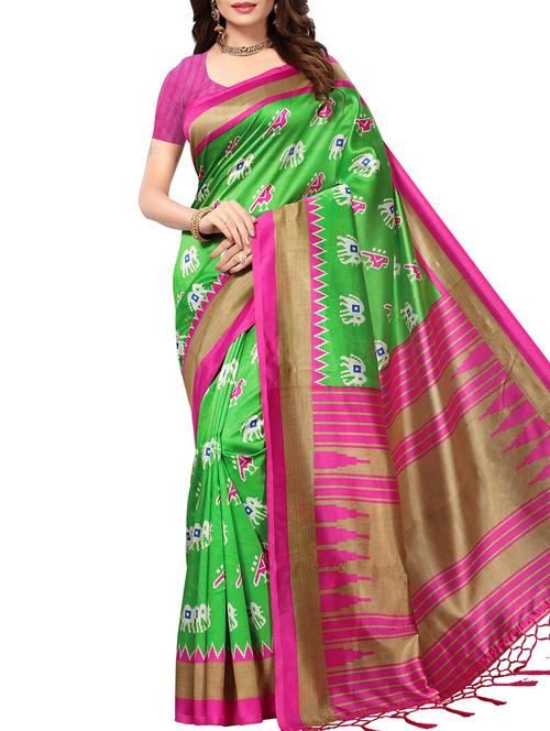 conversational mysore silk saree with blouse - 16024800 - Very Small Image - 1