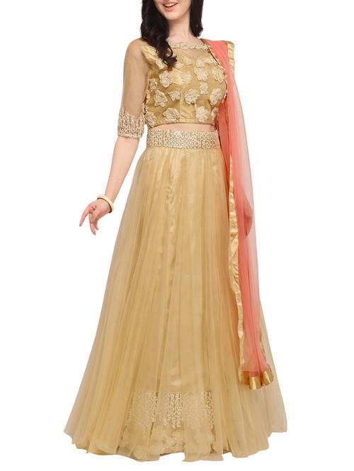 pastels a-line lehenga - 16024924 - Very Small Image - 1