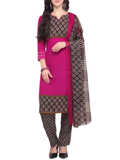 straight printed unstitched suit - 16026318 - Very Small Image - 1