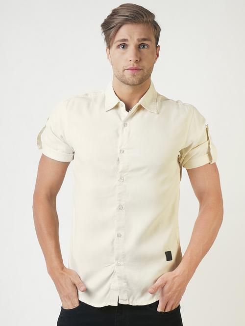 yellow solid casual shirt - 16026740 - Very Small Image - 1