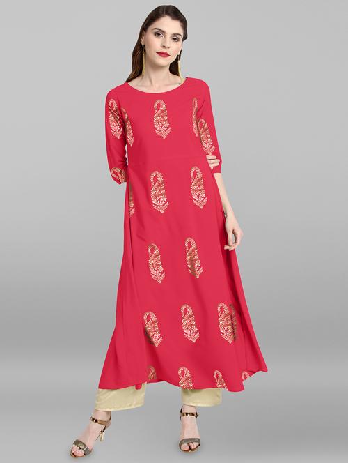 paisley a-line kurta - 16029497 - Very Small Image - 1