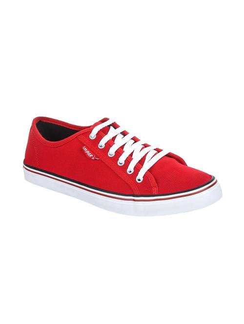 red canvas lace up sneakers - 16029904 - Very Small Image - 1