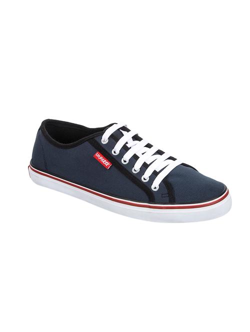navy blue canvas lace up sneakers - 16029906 - Very Small Image - 1