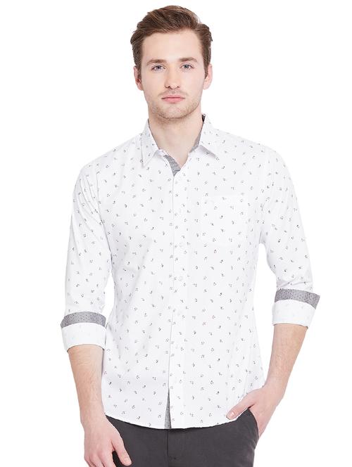 white printed casual shirt - 16040170 - Very Small Image - 1